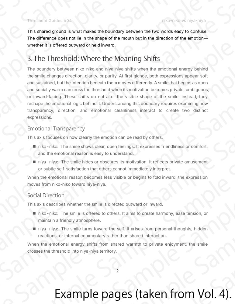 Sample pages from DeepDive Threshold Guides (using Vol. 4 as an example).