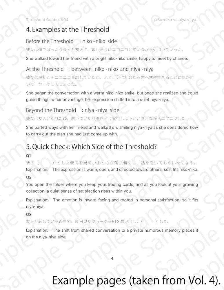 DeepDive Threshold Guides sample spread (example pages from Vol. 4).